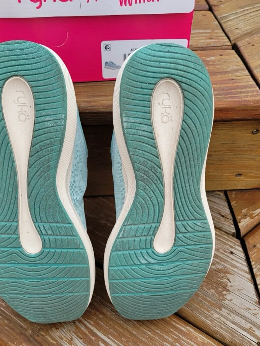 Ryka Frenzy Women's Seafoam Green Lace-Up Athletic Sneakers - Picture 5 of 5